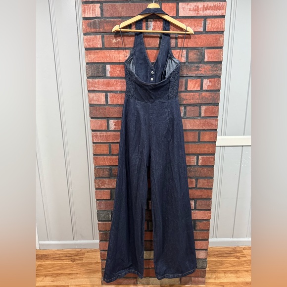 Amanda Uprichard x Revolve Isadore Denim Jumpsuit in Indig - Picture 4 of 16